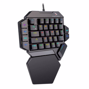One Handed Mechanical Gaming Keyboard – RGB 35 Keys Wired Mini with Macro Keys for PC Gamers | Dragon Wings